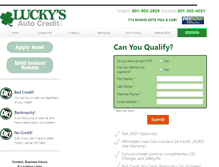 Tablet Screenshot of luckysautocredit.com